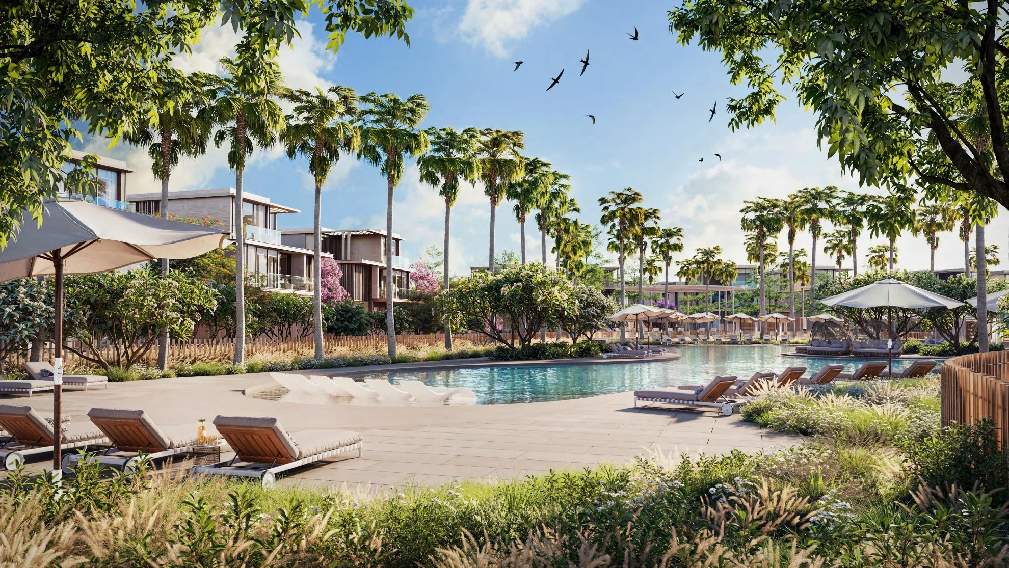 Swimmable lagoons at Lunaya
